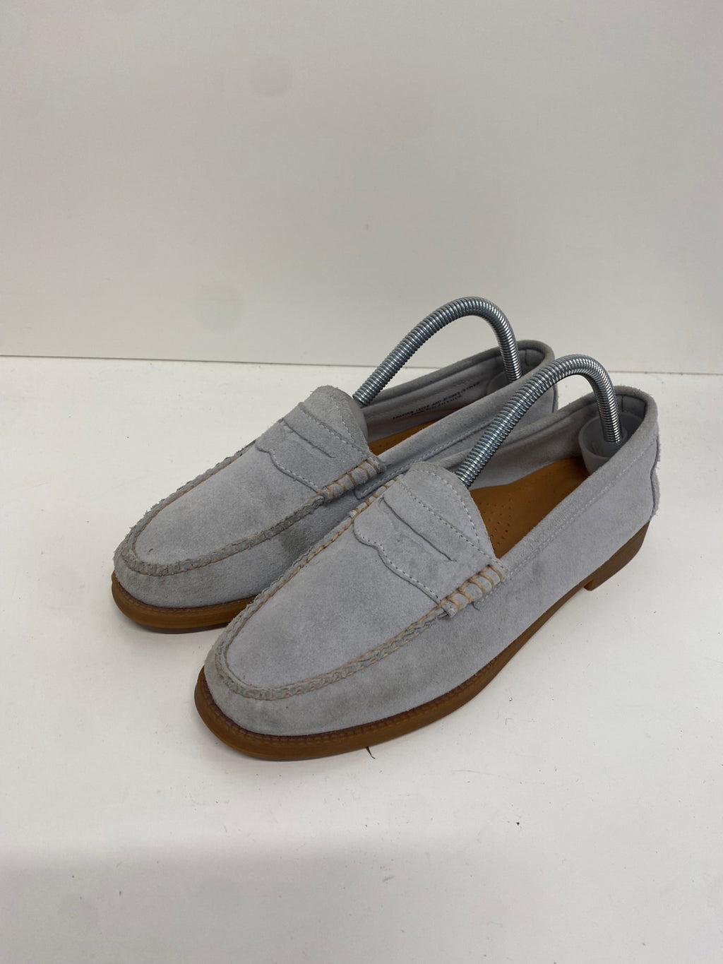 Fabulous G H Bass  suede  Loafers Uk7 Grey Blue FK608