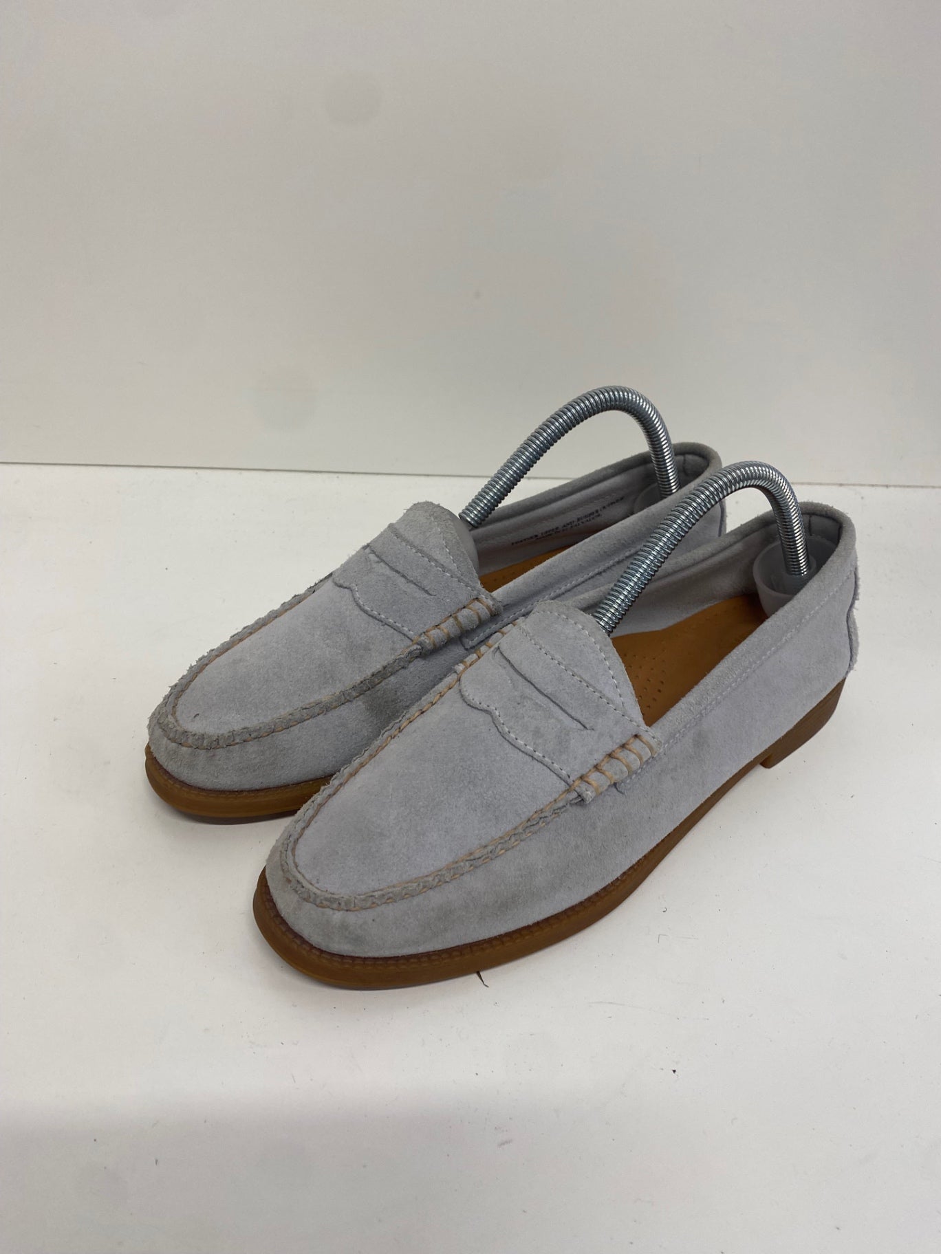 Fabulous G H Bass  suede  Loafers Uk7 Grey Blue FK608