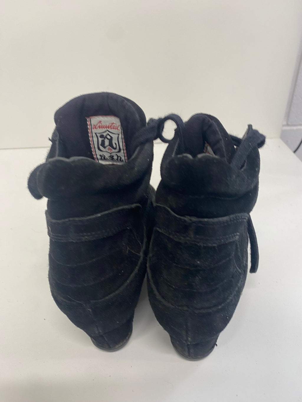 Fabulous Ash Limited Suede Wedge Bowie Sneakers Uk7 Black FK608