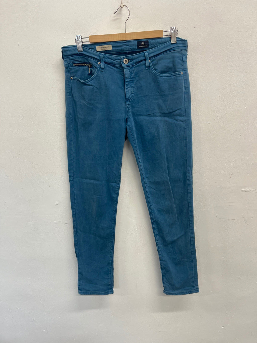 Fabulous ADRIANO GOLDSCHMIED The Stevie ankle zip jeans W30" Blue FK608