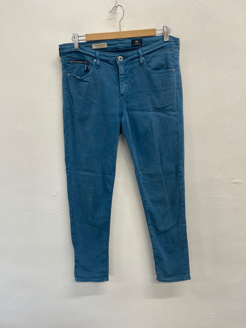 Fabulous ADRIANO GOLDSCHMIED The Stevie ankle zip jeans W30" Blue FK608