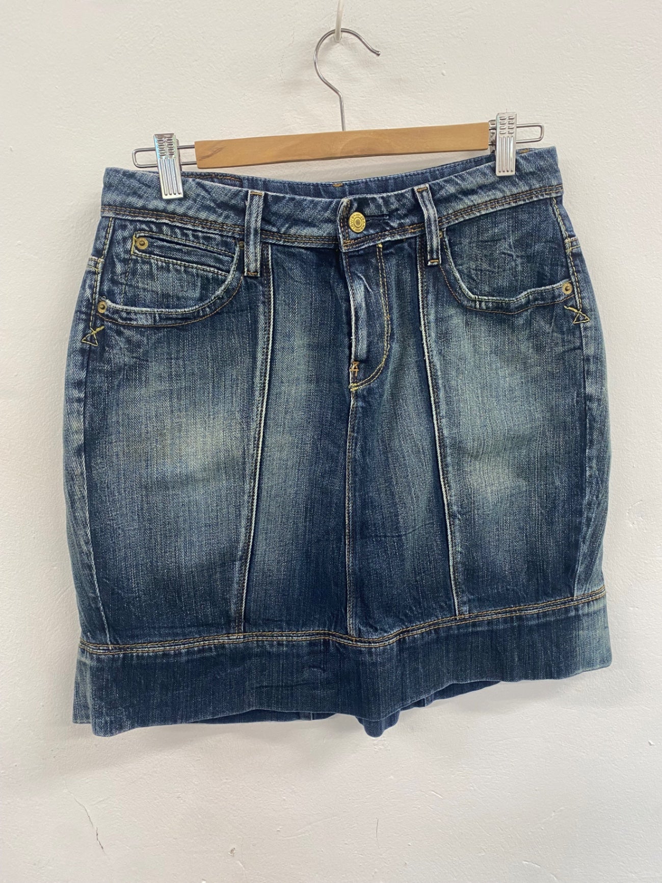Fabulous Levi's Skirt W28" Blue Vintage tulip denim western boho chic FK608