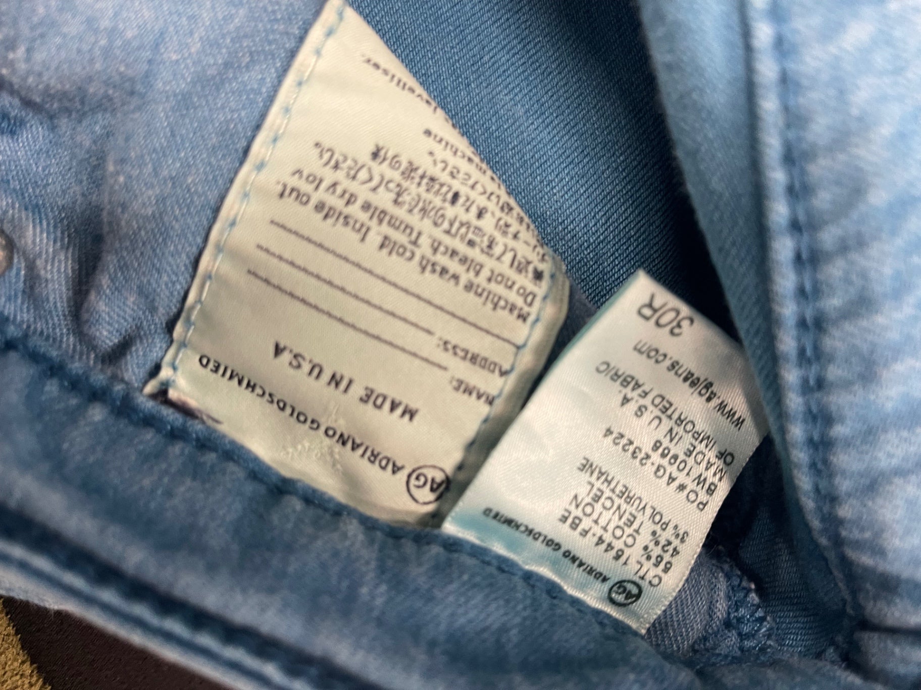Fabulous ADRIANO GOLDSCHMIED The Stevie ankle zip jeans W30" Blue FK608
