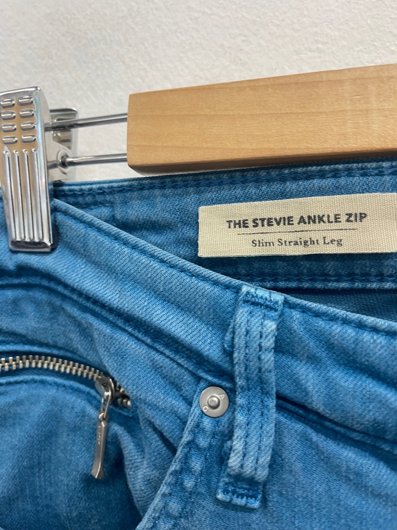 Fabulous ADRIANO GOLDSCHMIED The Stevie ankle zip jeans W30" Blue FK608