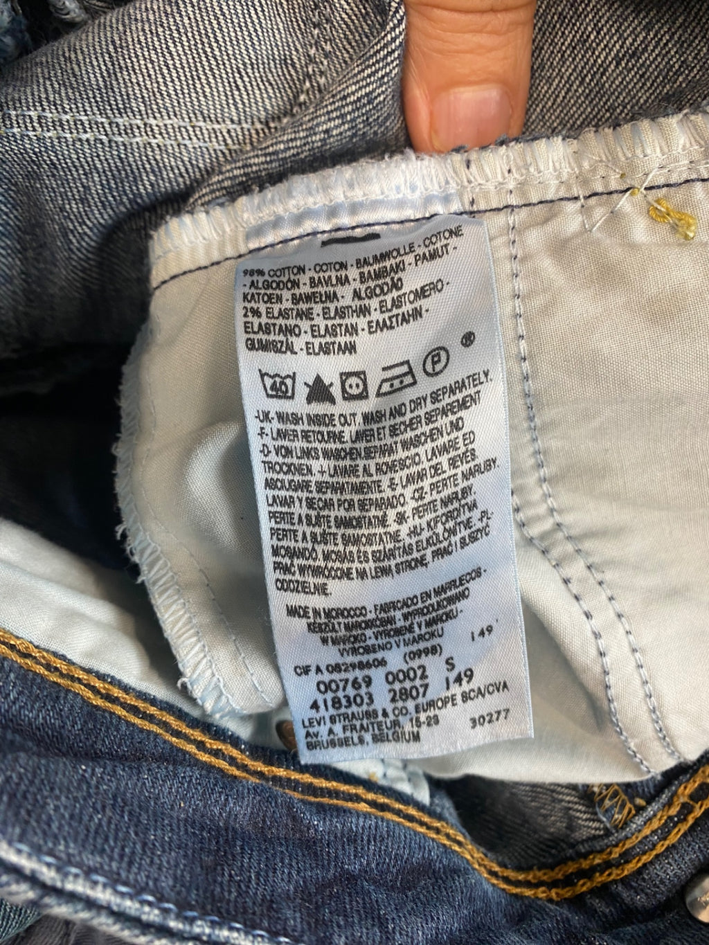 Fabulous Levi's Skirt W28" Blue Vintage tulip denim western boho chic FK608