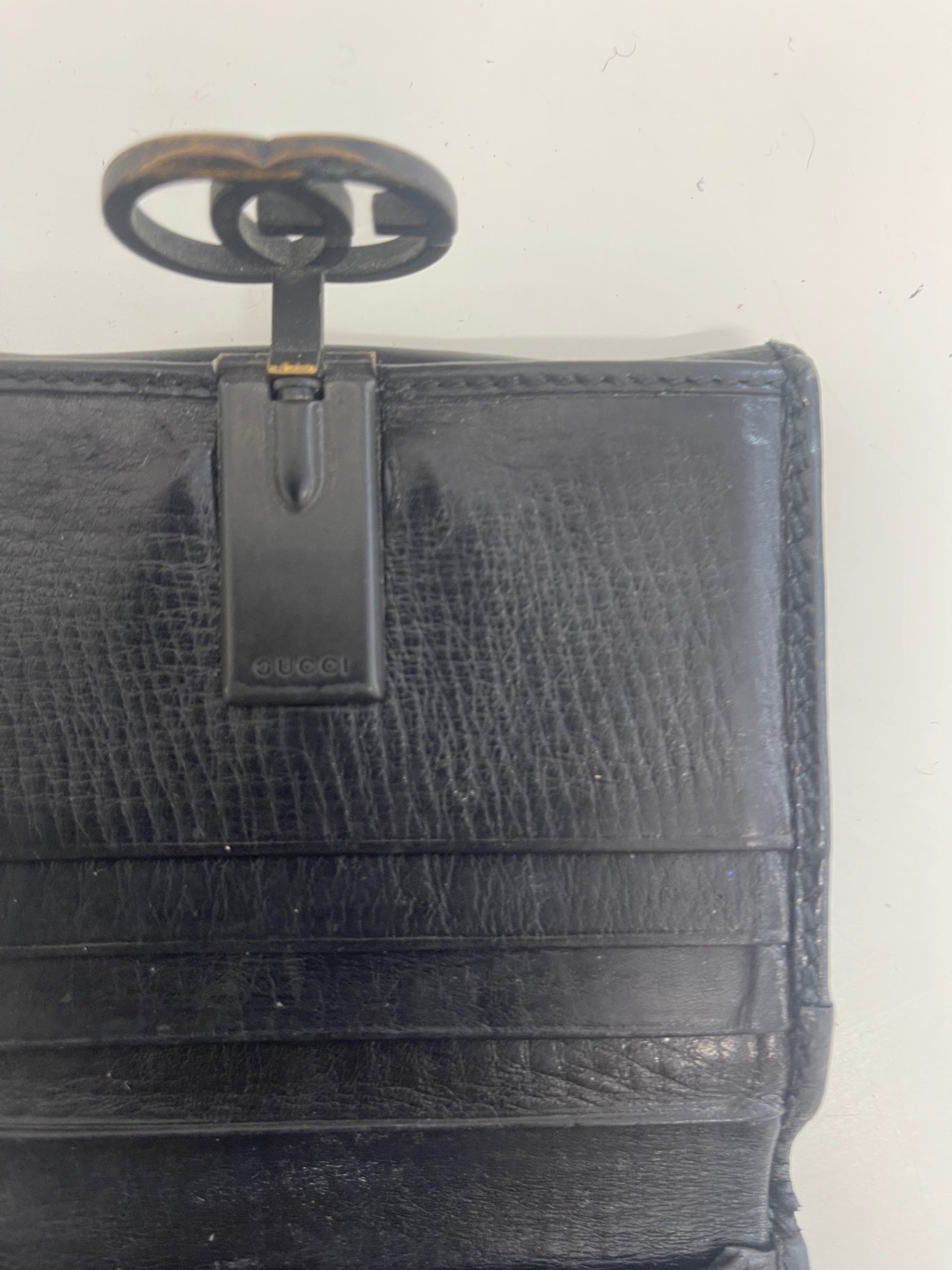 Fabulous Gucci vintage flap Wallet leather FK608