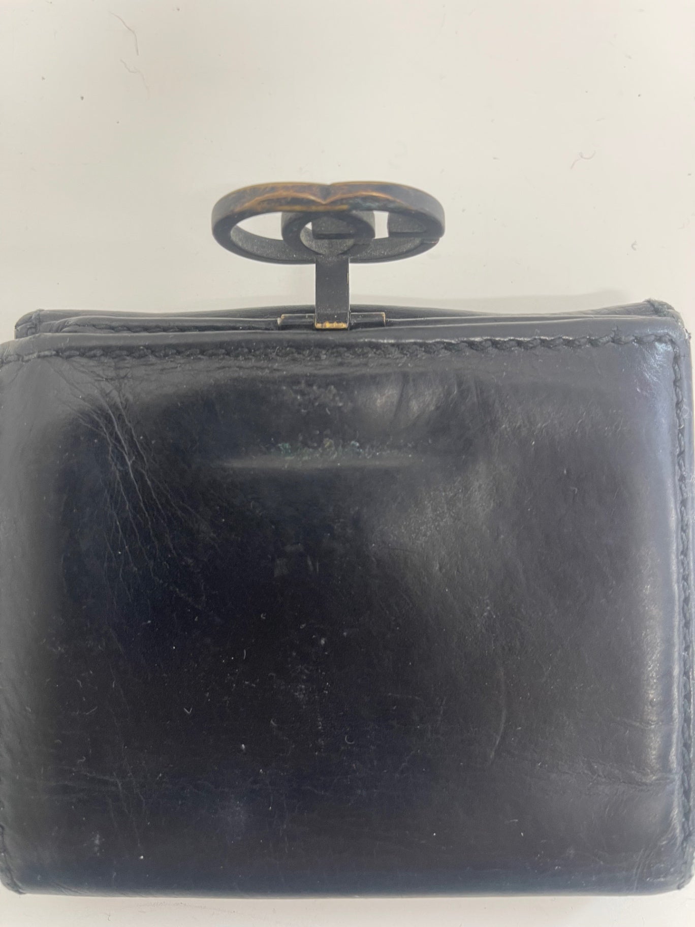 Fabulous Gucci vintage flap Wallet leather FK608