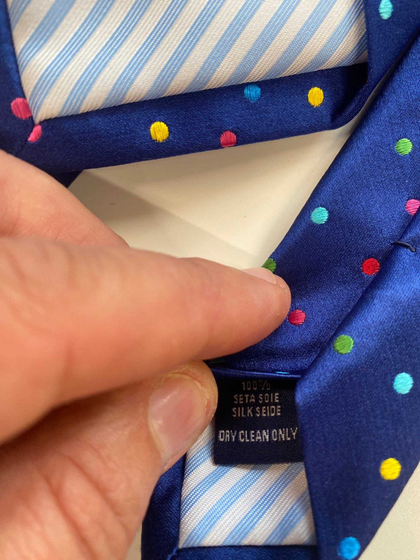 Fabulous Charles Tyrwhitt pure Silk blue spotted Tie One size Blue FK608