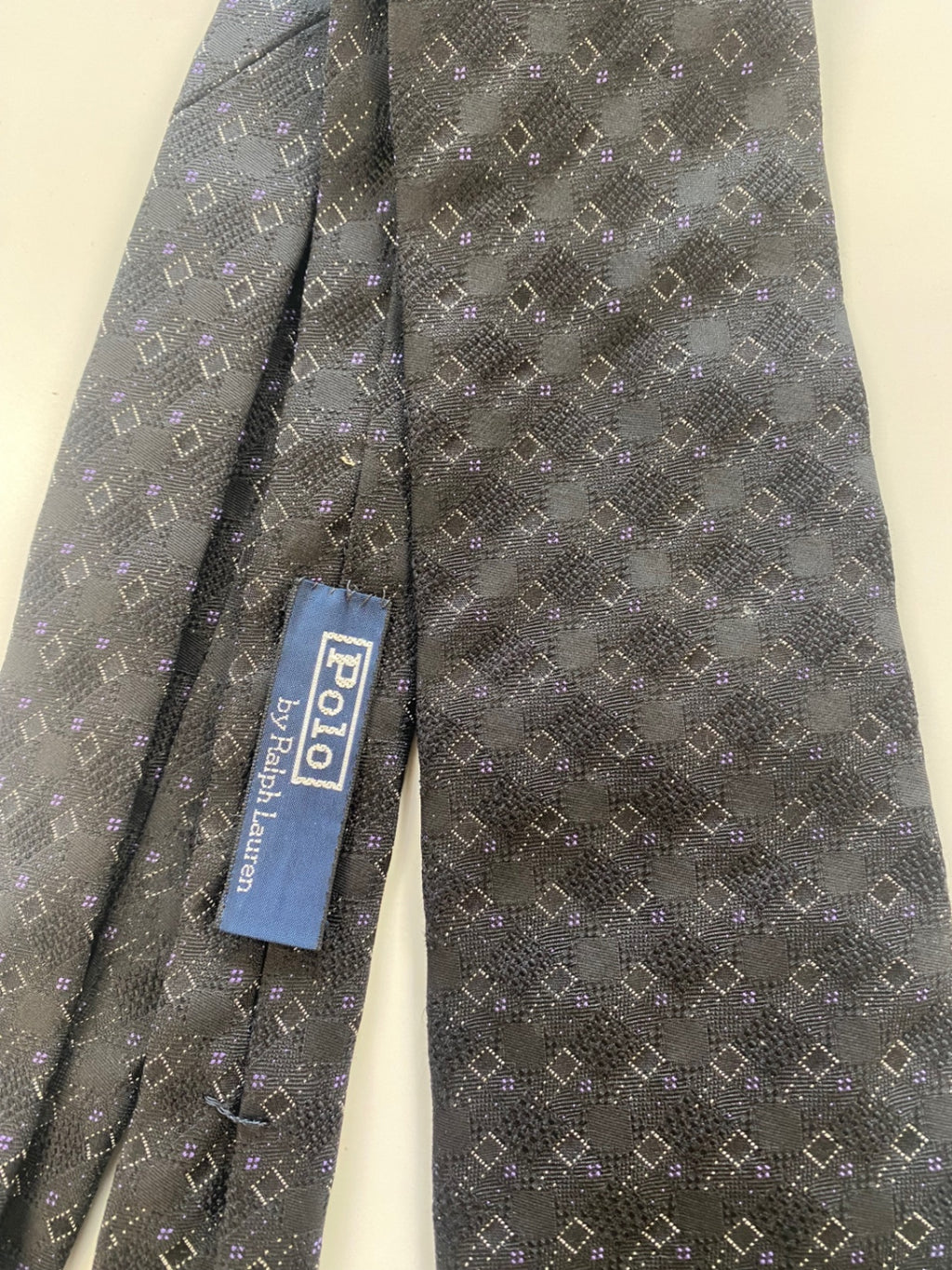 Fabulous Polo by Ralph Lauren Pure Silk Tie One size Black Purple Silver FK608