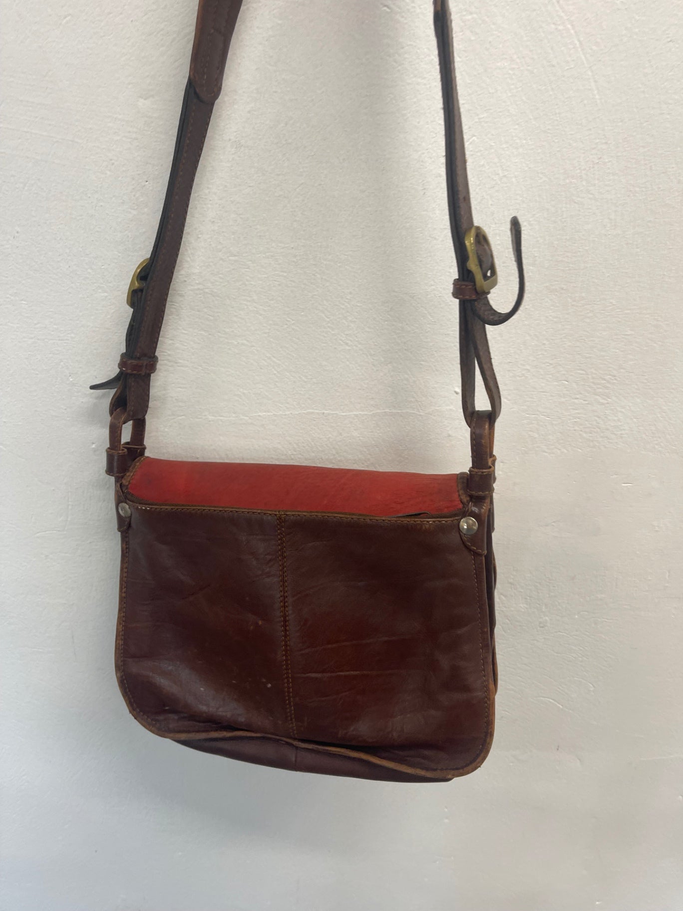 Fabulous Vintage boho 1970’s LAND handbag Tan Brown fK608