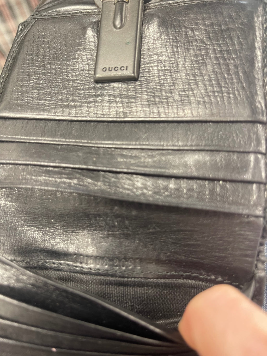 Fabulous Gucci vintage flap Wallet leather FK608