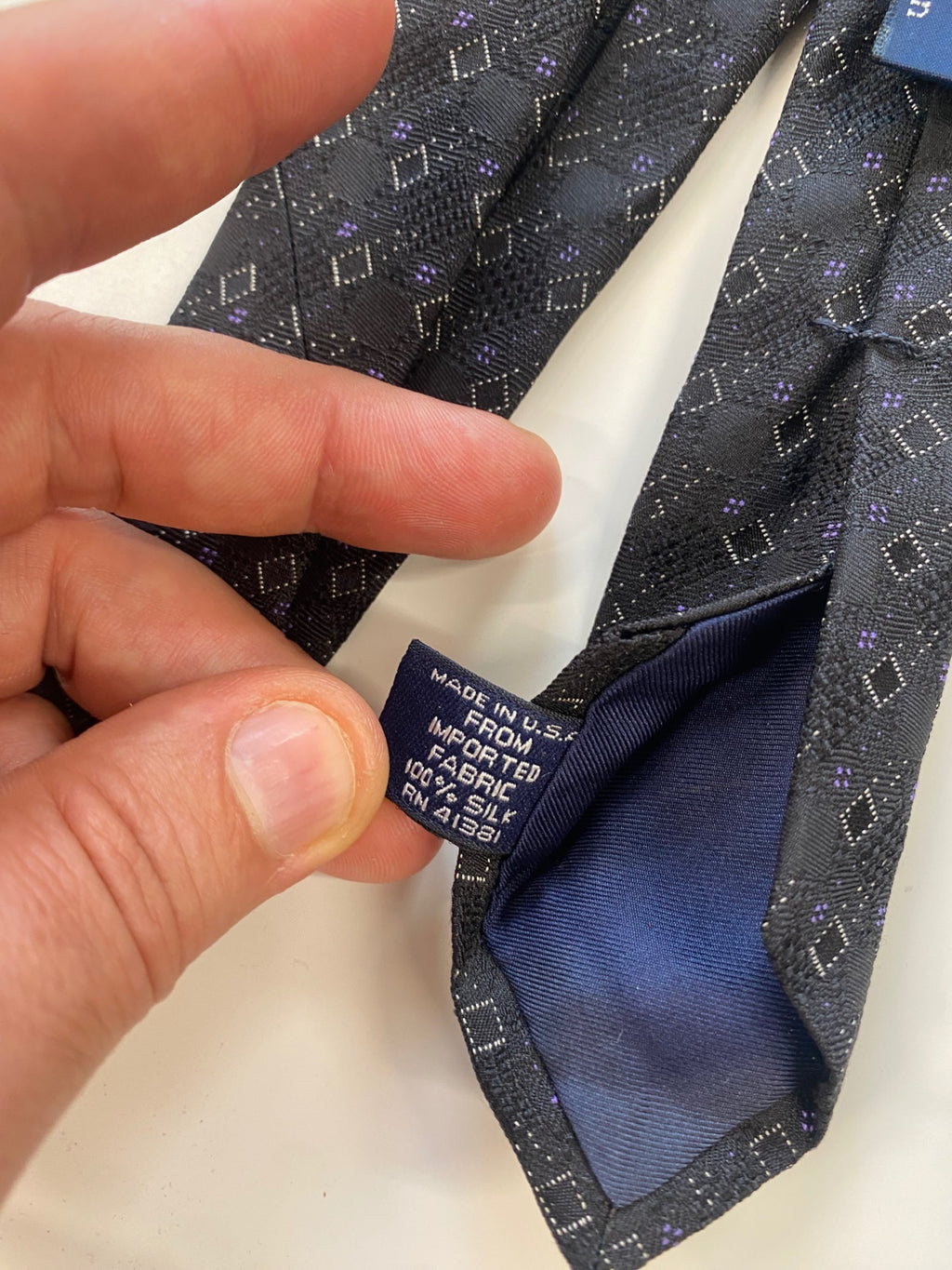 Fabulous Polo by Ralph Lauren Pure Silk Tie One size Black Purple Silver FK608