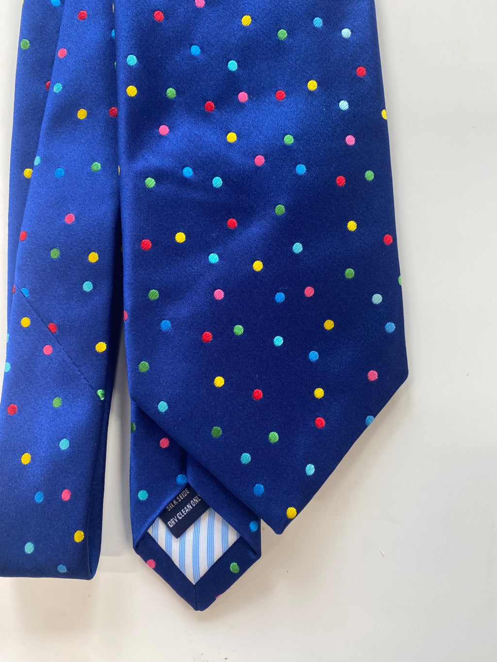 Fabulous Charles Tyrwhitt pure Silk blue spotted Tie One size Blue FK608