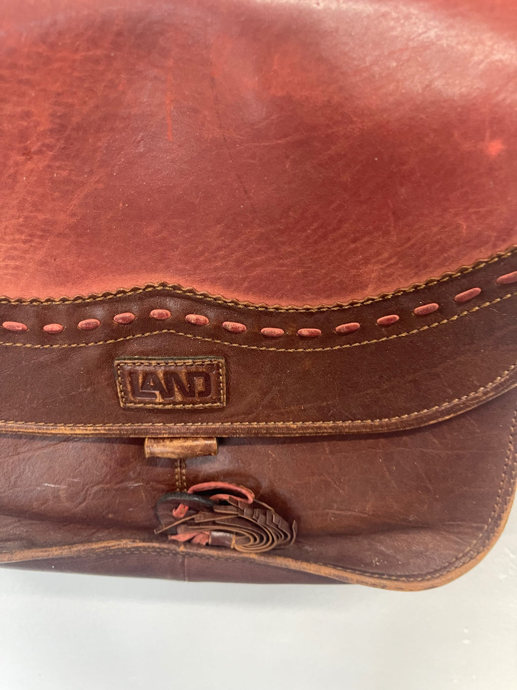 Fabulous Vintage boho 1970’s LAND handbag Tan Brown fK608