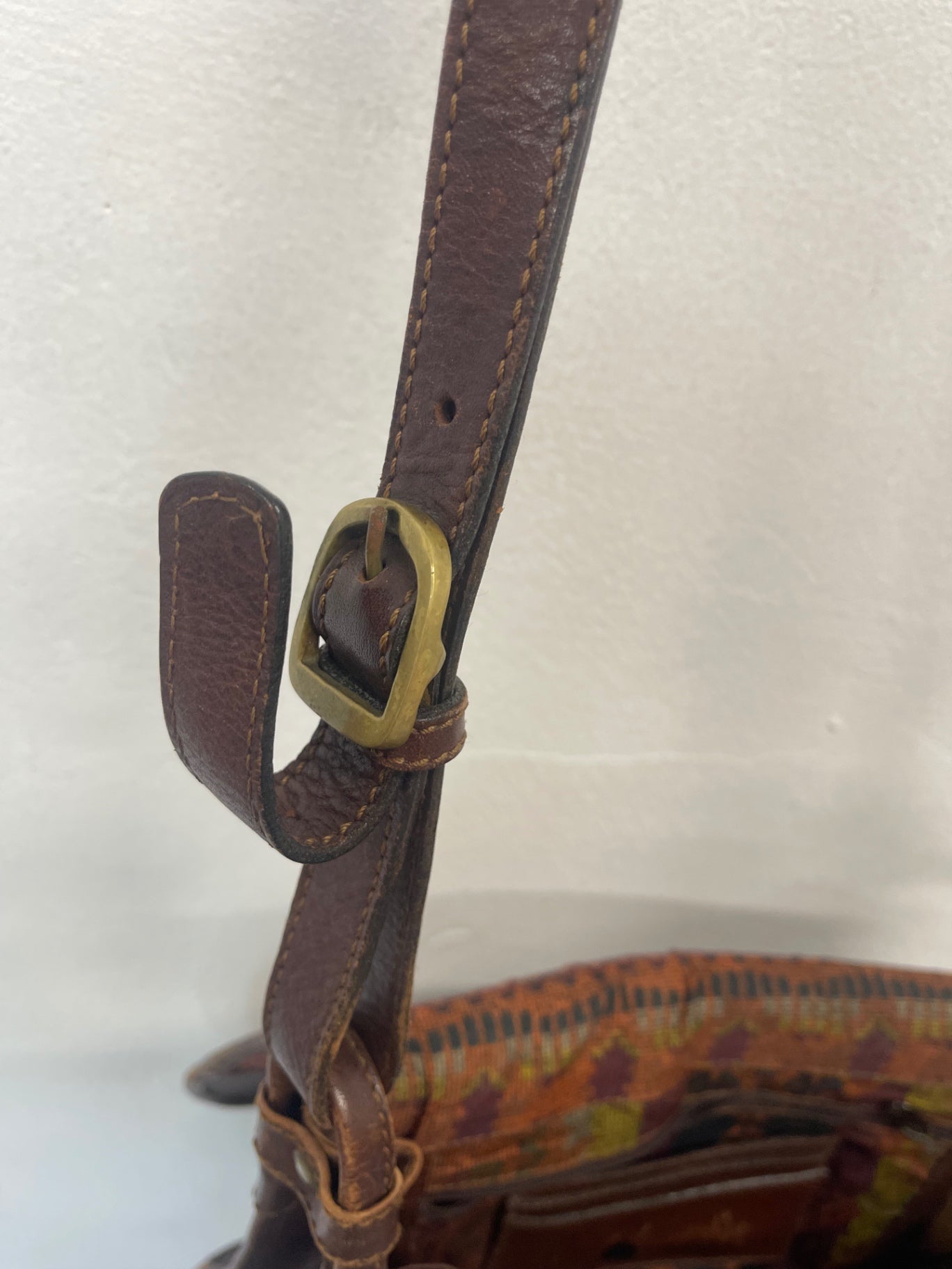 Fabulous Vintage boho 1970’s LAND handbag Tan Brown fK608