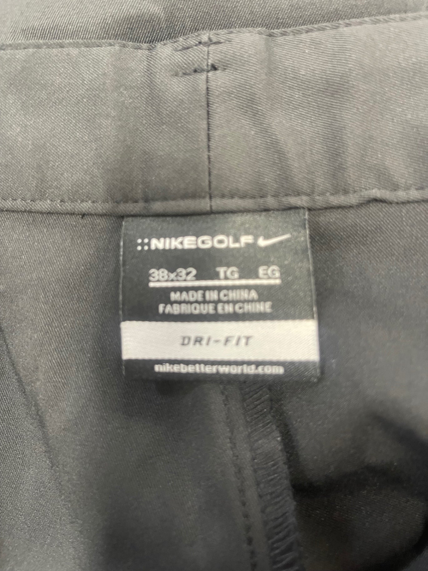 Fabulous Nike Golf Dri Fit trouser Pants 38x32 Black ES609