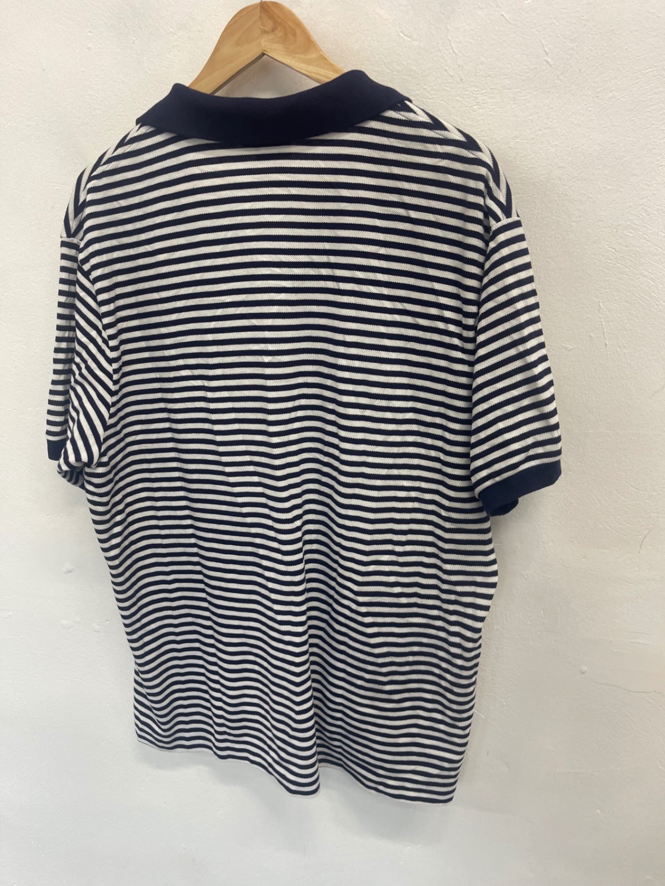 Fabulous vintage 90’s Chemise Lacoste Shirt UK XXL Navy & White ES609