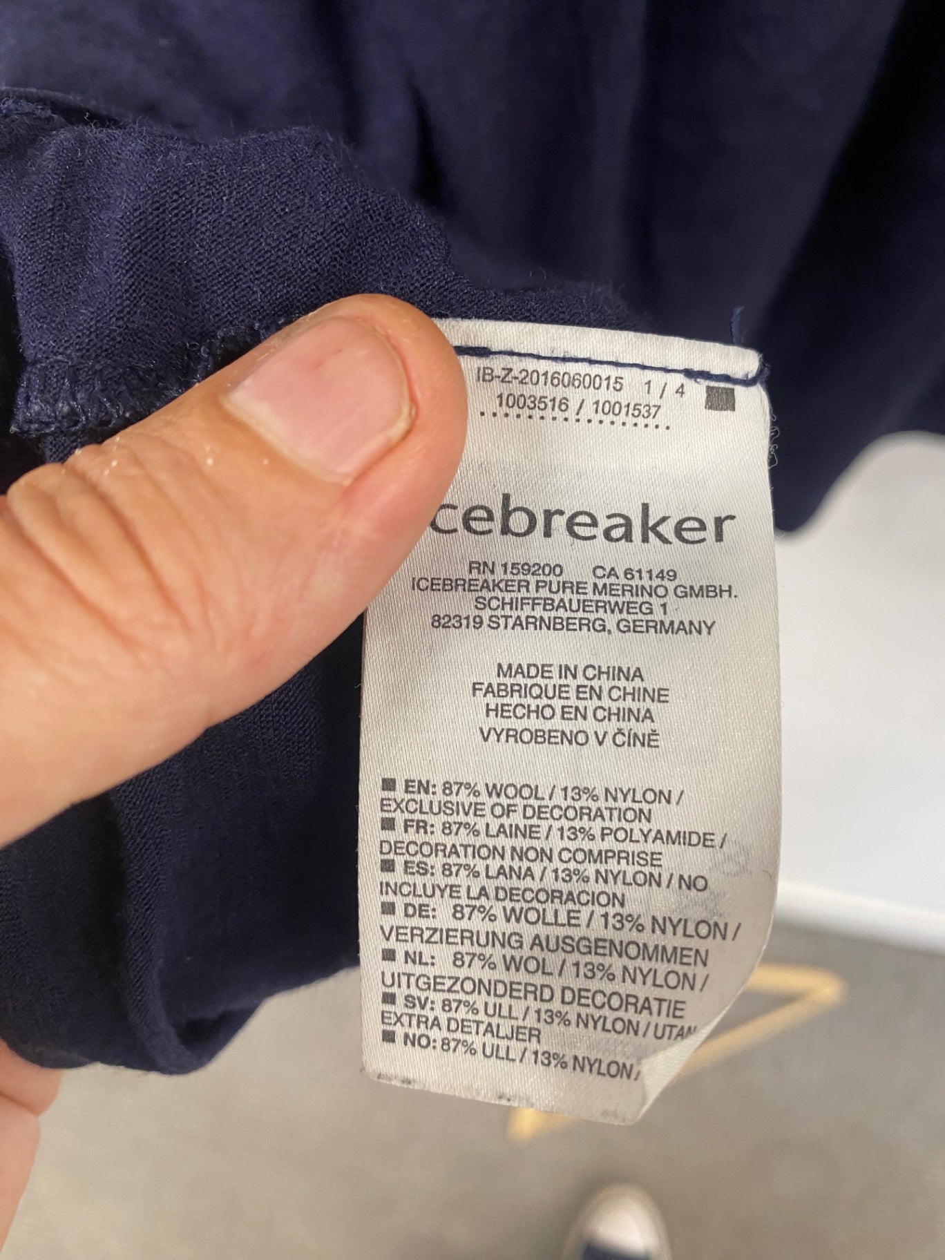 Fabulous Icebreaker Long sleeve top XXL Navy Iceberg wool