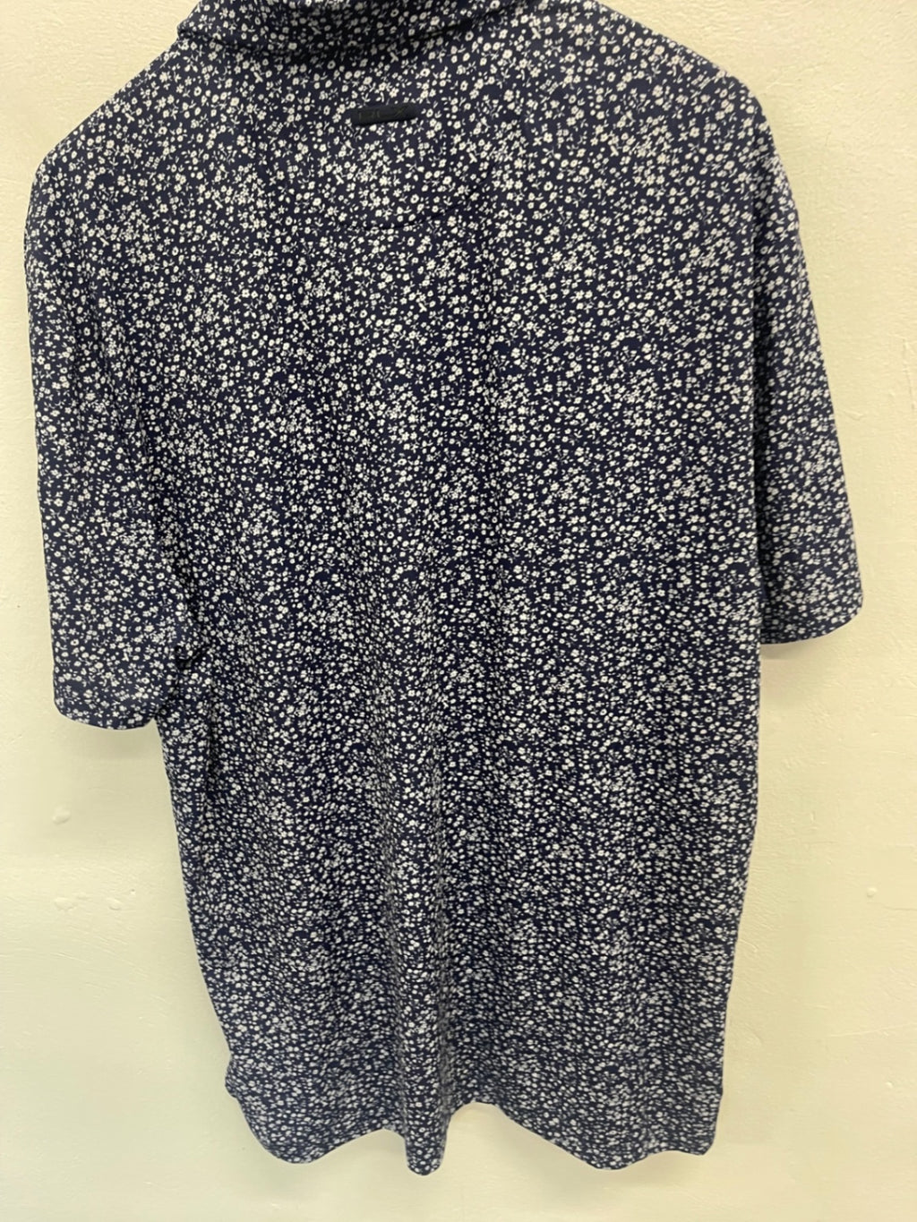 Fabulous RLX Ralph Lauren floral golfers Polo shirt  XL Navy Blue& White ES609