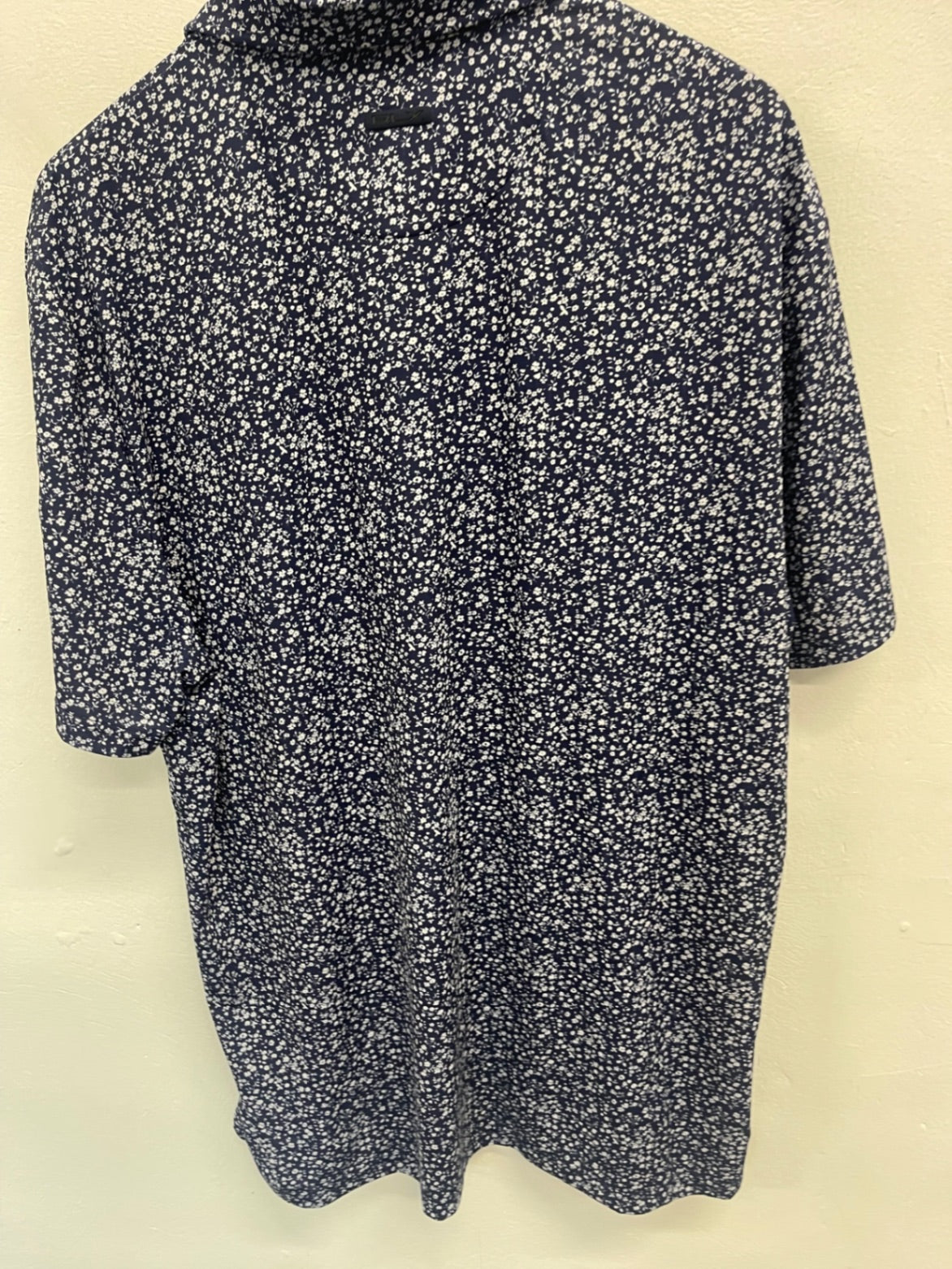 Fabulous RLX Ralph Lauren floral golfers Polo shirt  XL Navy Blue& White ES609