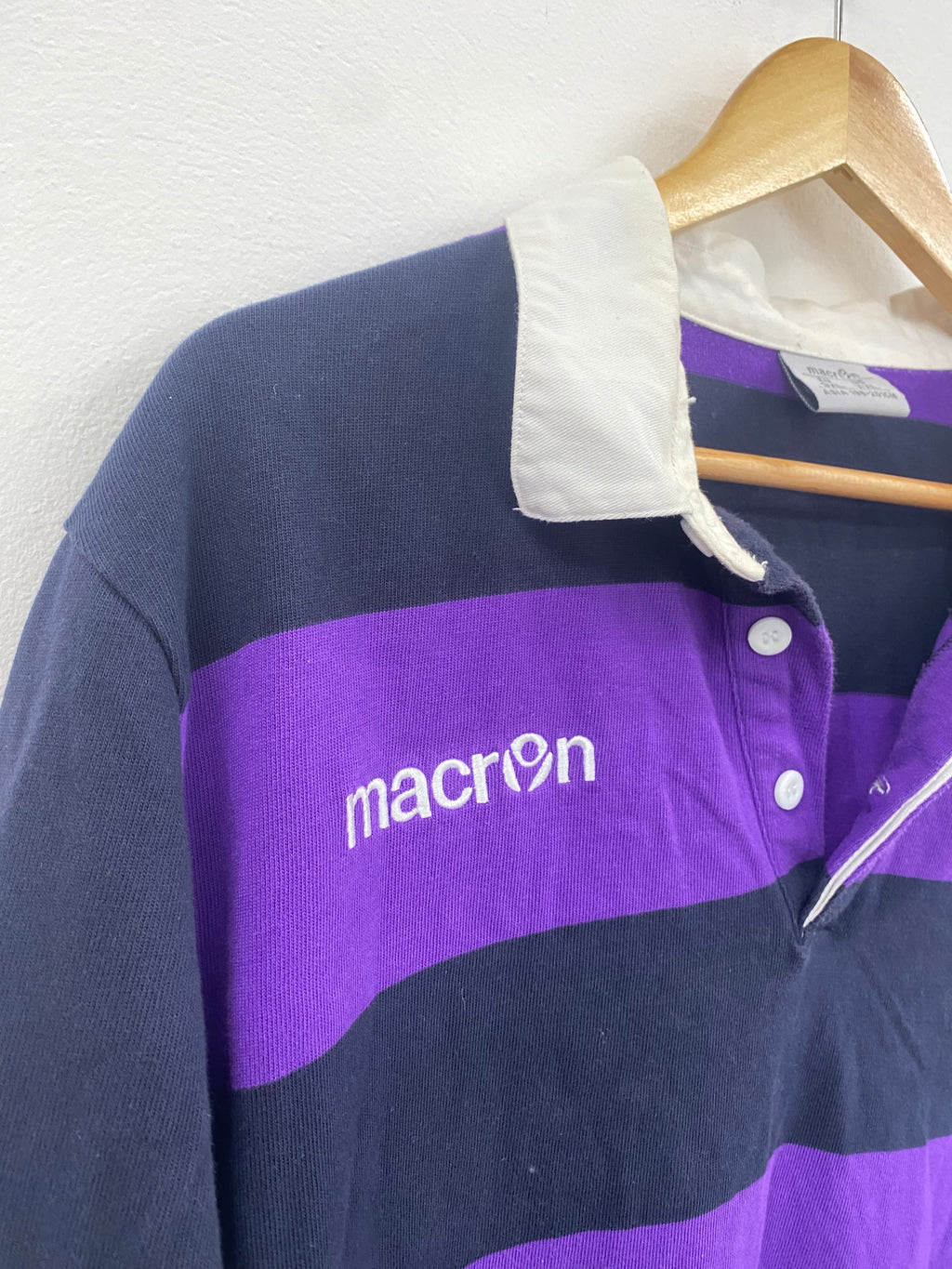 Scotland macron Rugby Shirt supporter's SRU 3XL Purple and navy vintage ES609