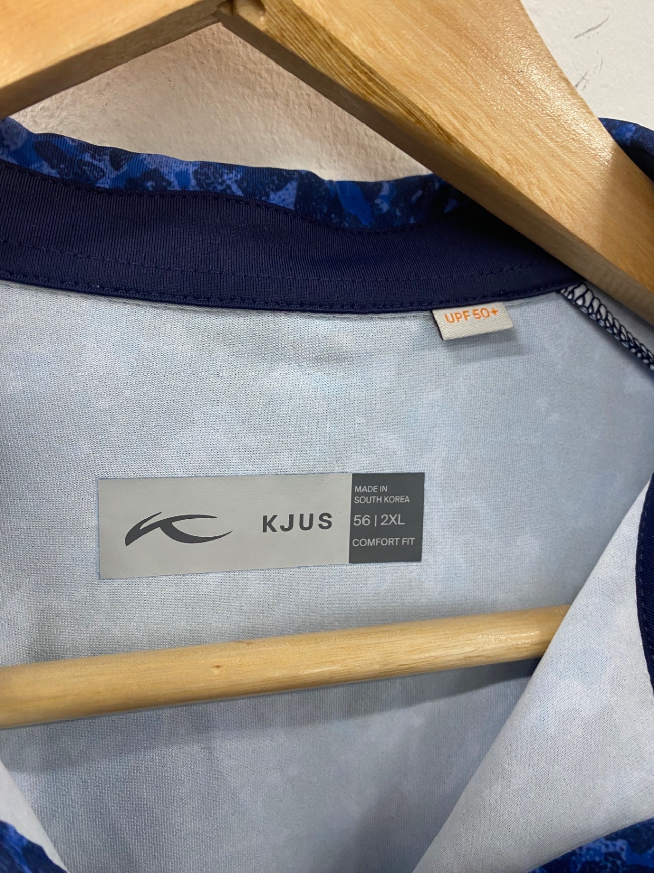 Fabulous KJUS Polo Shirt Motion XXL Blue print golf Prestwick