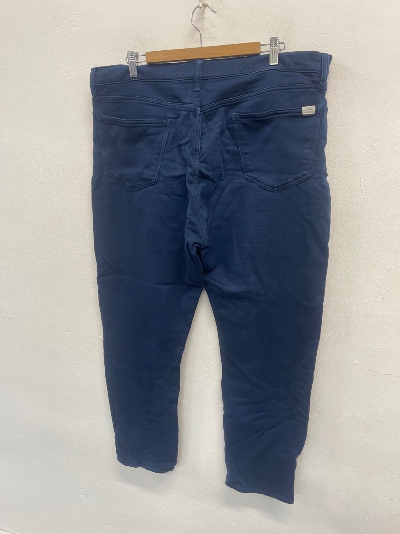 Fabulous Orvis moleskin cotton trousers  38W 30 L Navy Blue ES609