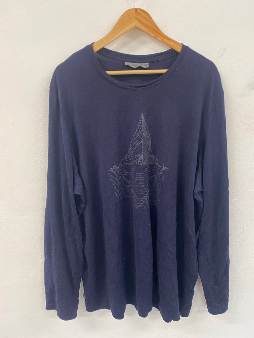 Fabulous Icebreaker Long sleeve top XXL Navy Iceberg wool