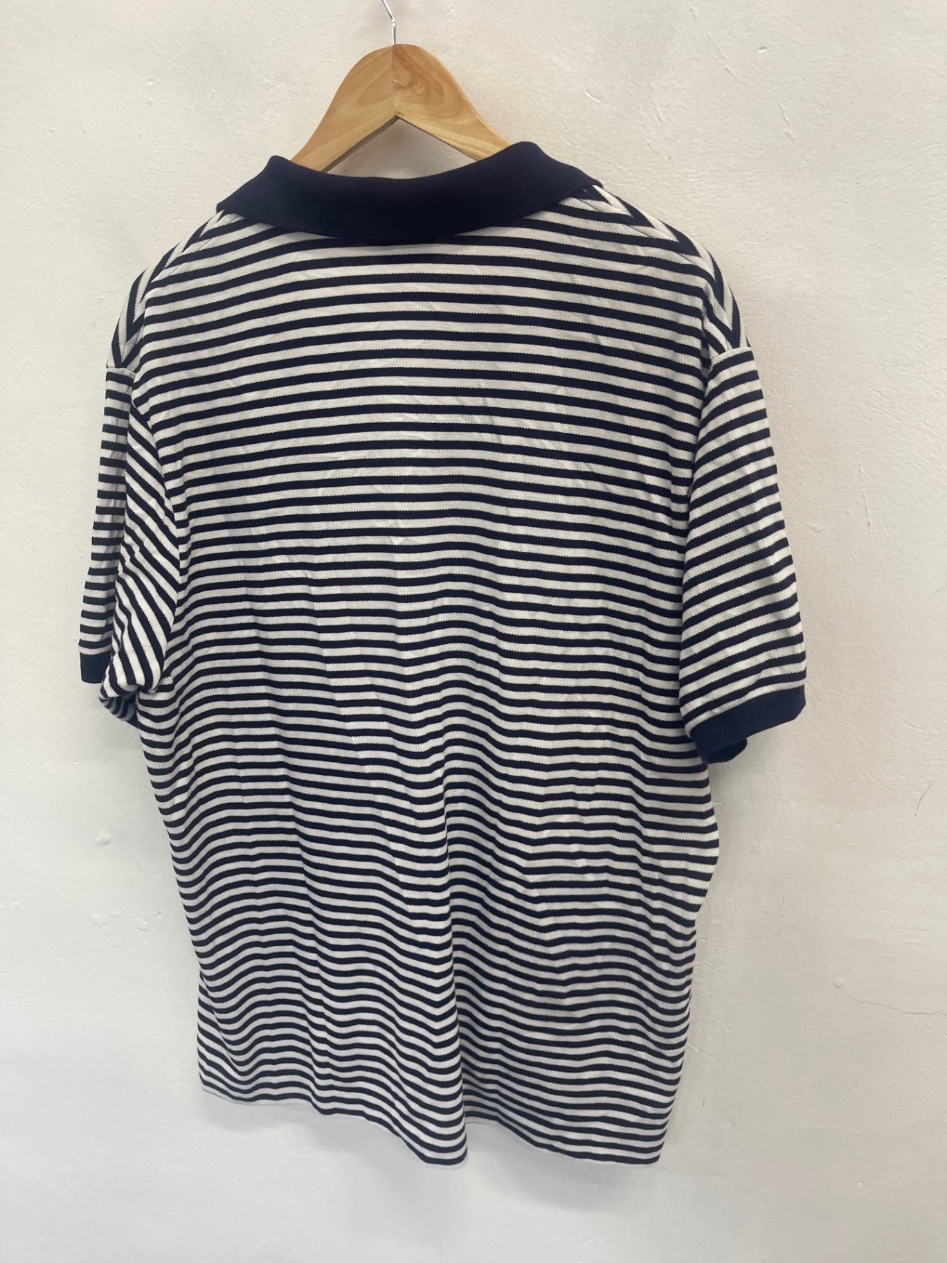 Fabulous vintage 90’s Chemise Lacoste Shirt UK XXL Navy & White ES609