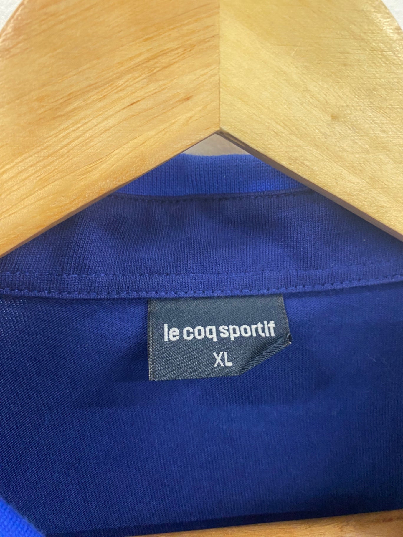 Fabulous le coq sportif Rugby supporters Polo Shirt XL Blue France RWC23 ES609