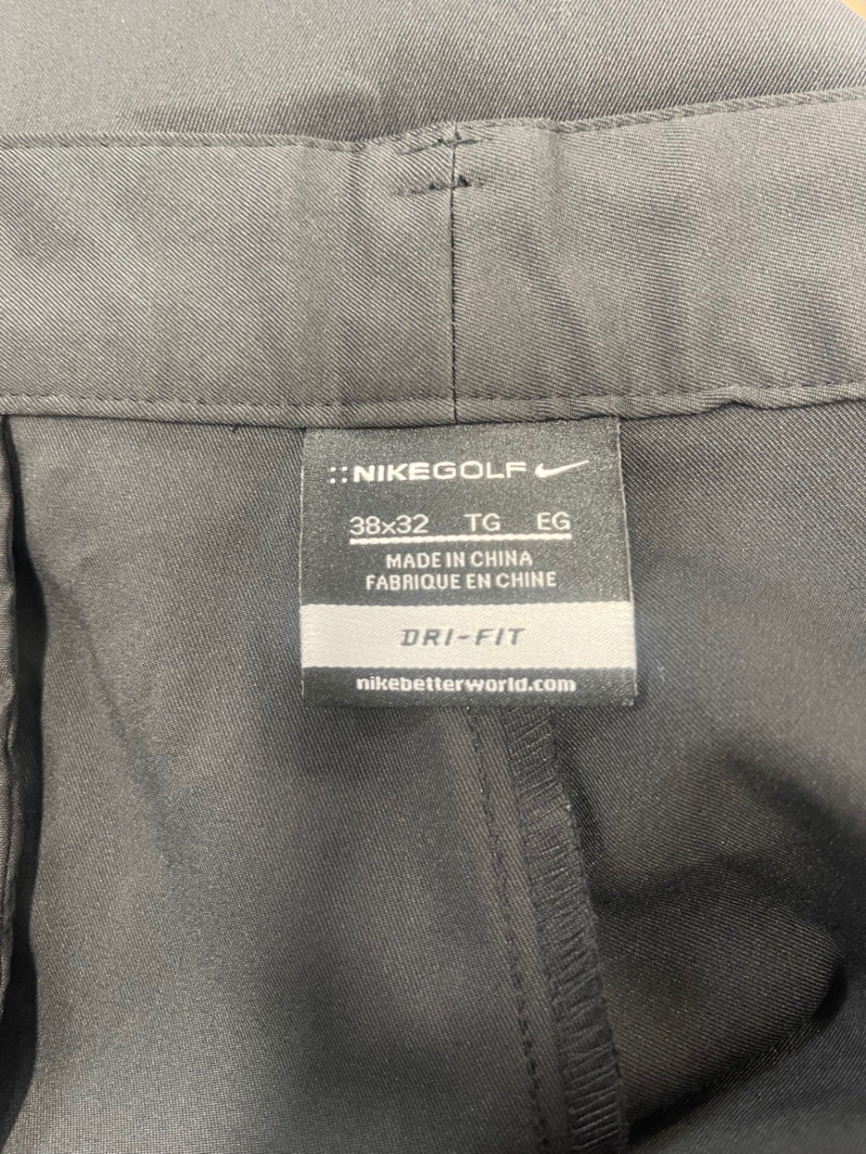 Fabulous Nike Golf Dri Fit trouser Pants 38x32 Black ES609