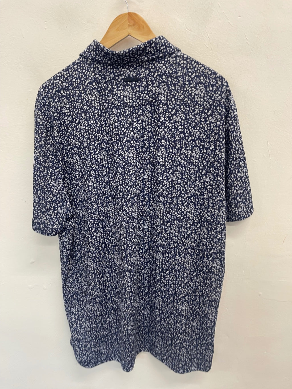 Fabulous RLX Ralph Lauren floral golfers Polo shirt  XL Navy Blue& White ES609