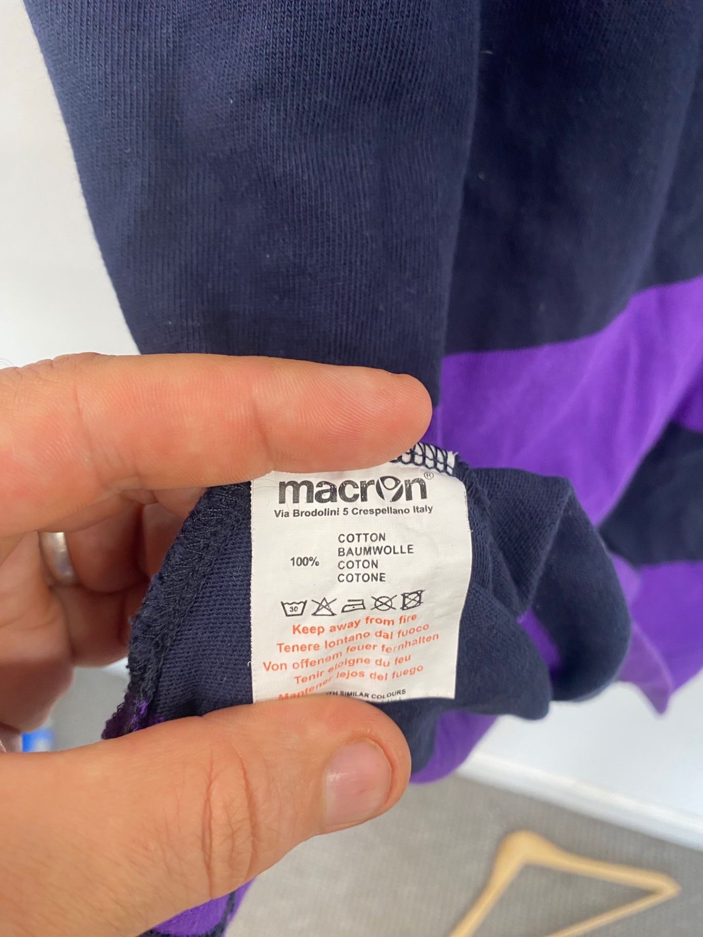 Scotland macron Rugby Shirt supporter's SRU 3XL Purple and navy vintage ES609