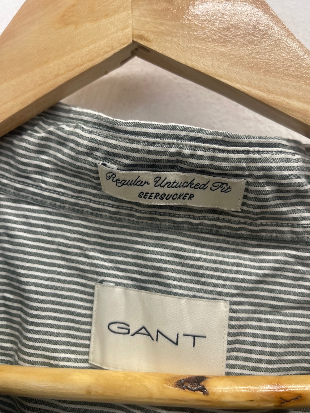 Fabulous GANT seersucker untucked Shirt 2XL Grey ES609