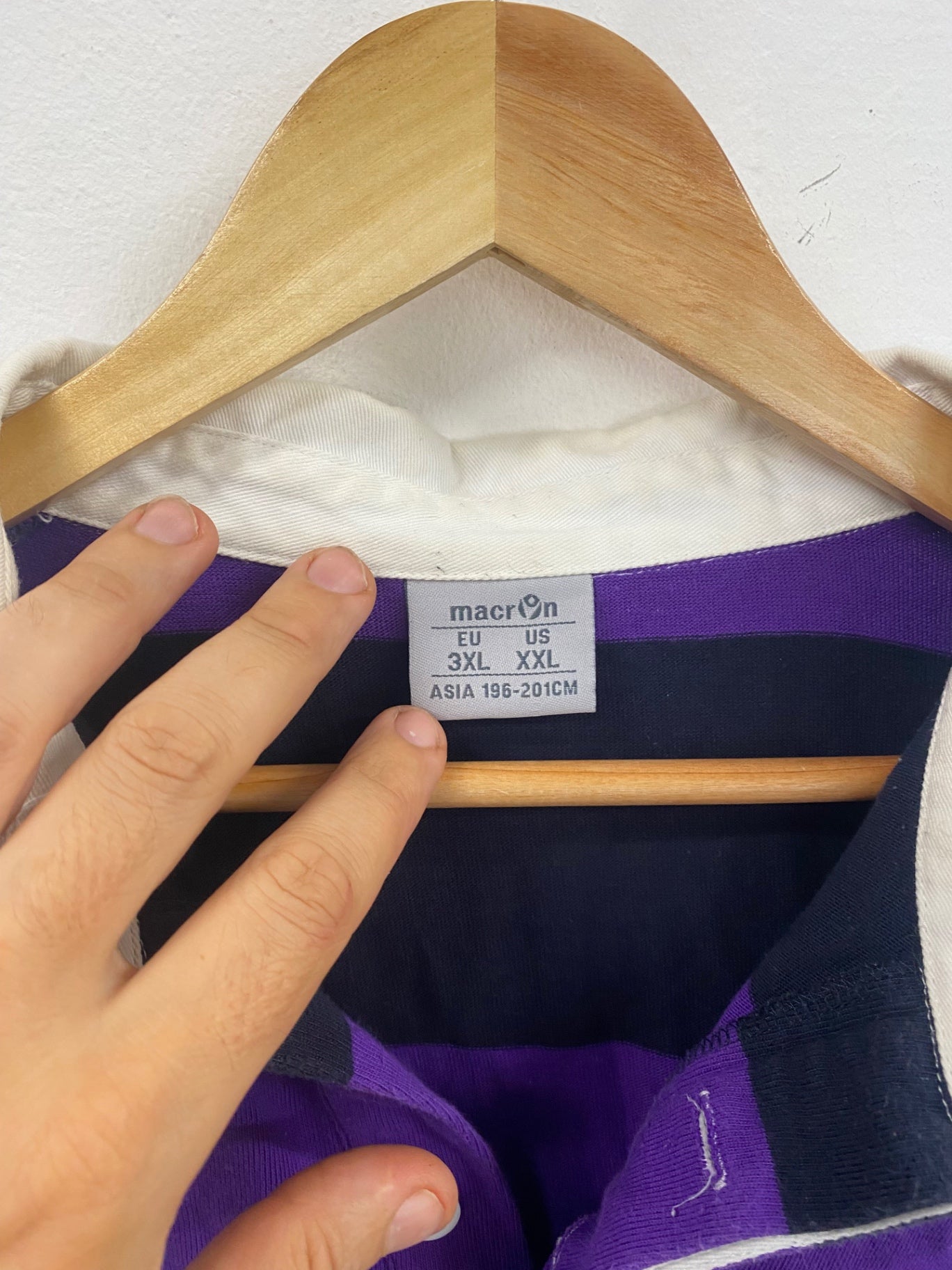 Scotland macron Rugby Shirt supporter's SRU 3XL Purple and navy vintage ES609