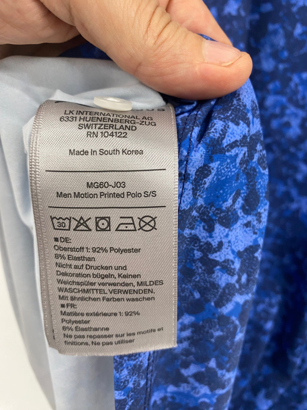 Fabulous KJUS Polo Shirt Motion XXL Blue print golf Prestwick