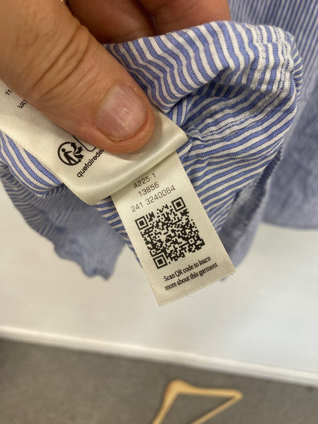 Fabulous GANT Short sleeve Shirt Seersucker regular untucked fit XXL Blue and white stripe ES609