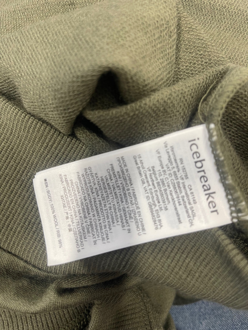 Fabulous icebreaker wool mid layer Sweater XL Olive Green ES609