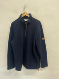 Fabulous Ivanhoe 1/4 zip knit jumper XXL Navy blue ES609