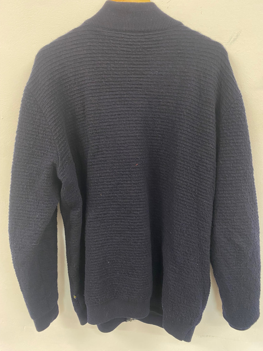 Fabulous Ivanhoe of Sweden Zip through Sweater XXL Navy Crail Golfing Society ES609