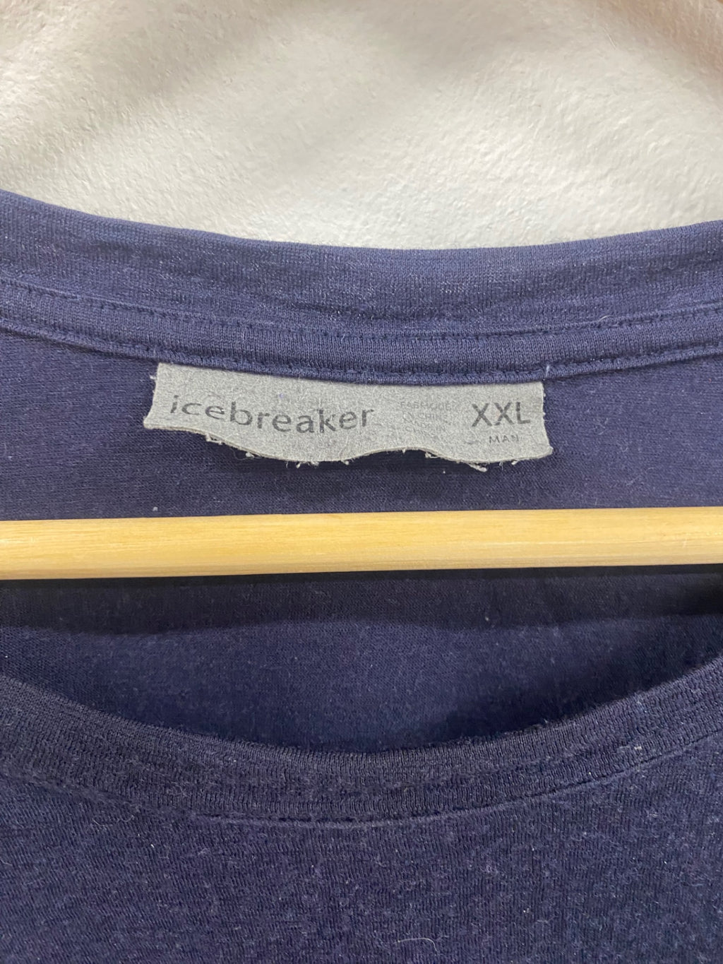 Fabulous Icebreaker Long sleeve top XXL Navy Iceberg wool