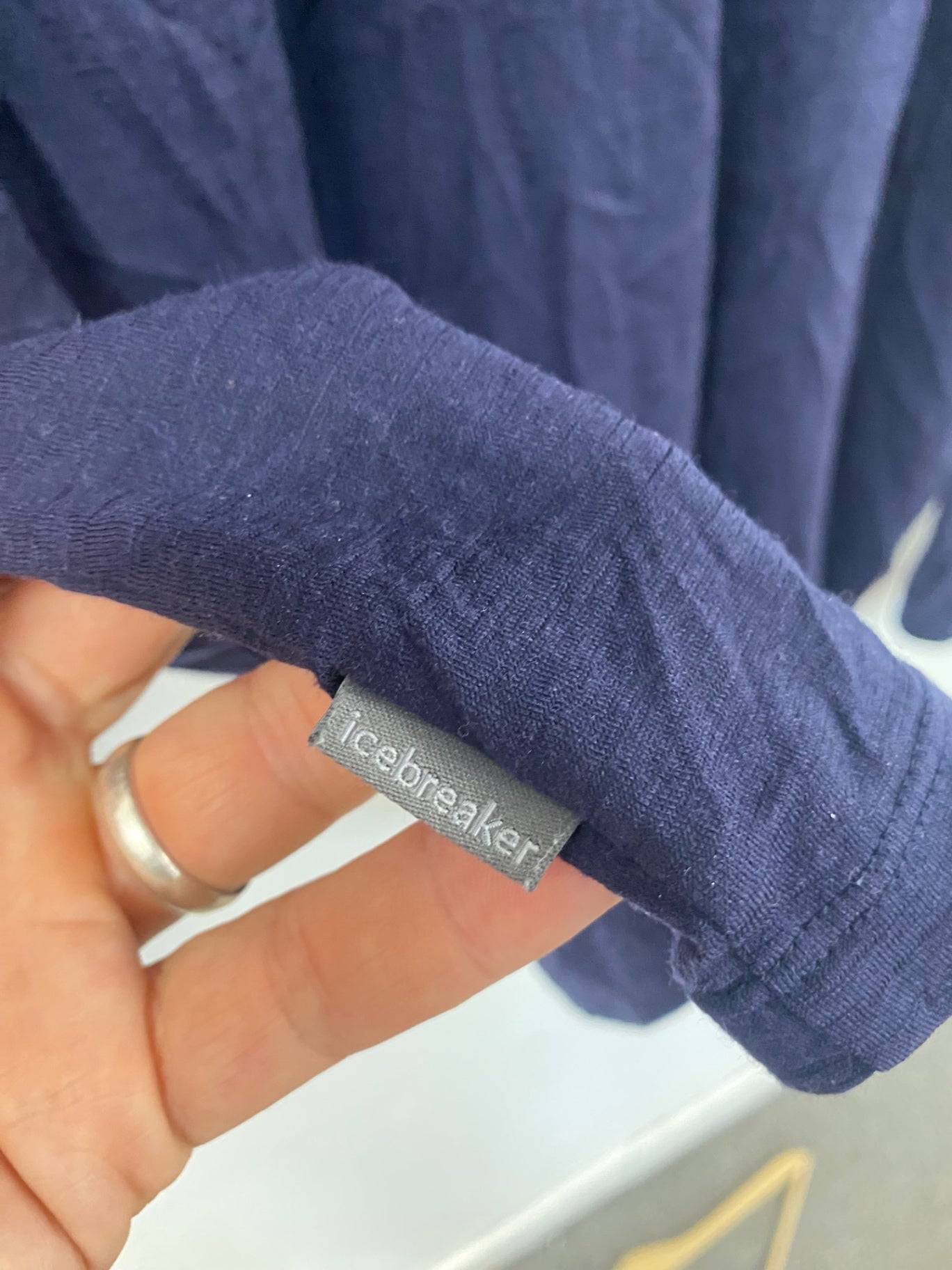 Fabulous Icebreaker Long sleeve top XXL Navy Iceberg wool