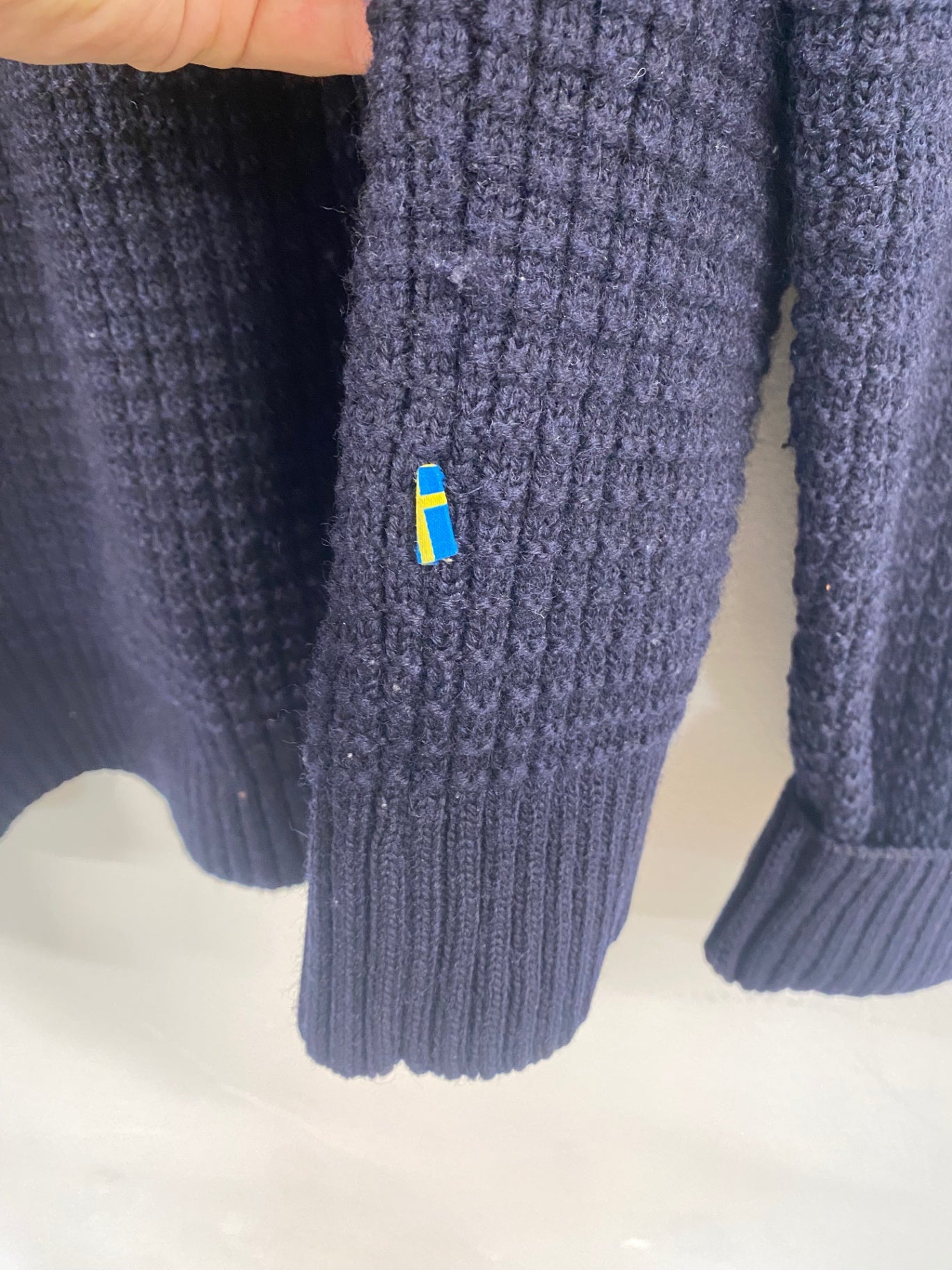 Fabulous Ivanhoe of Sweden 1/4 Zip Jumper XL Navy golf pure wool ES609
