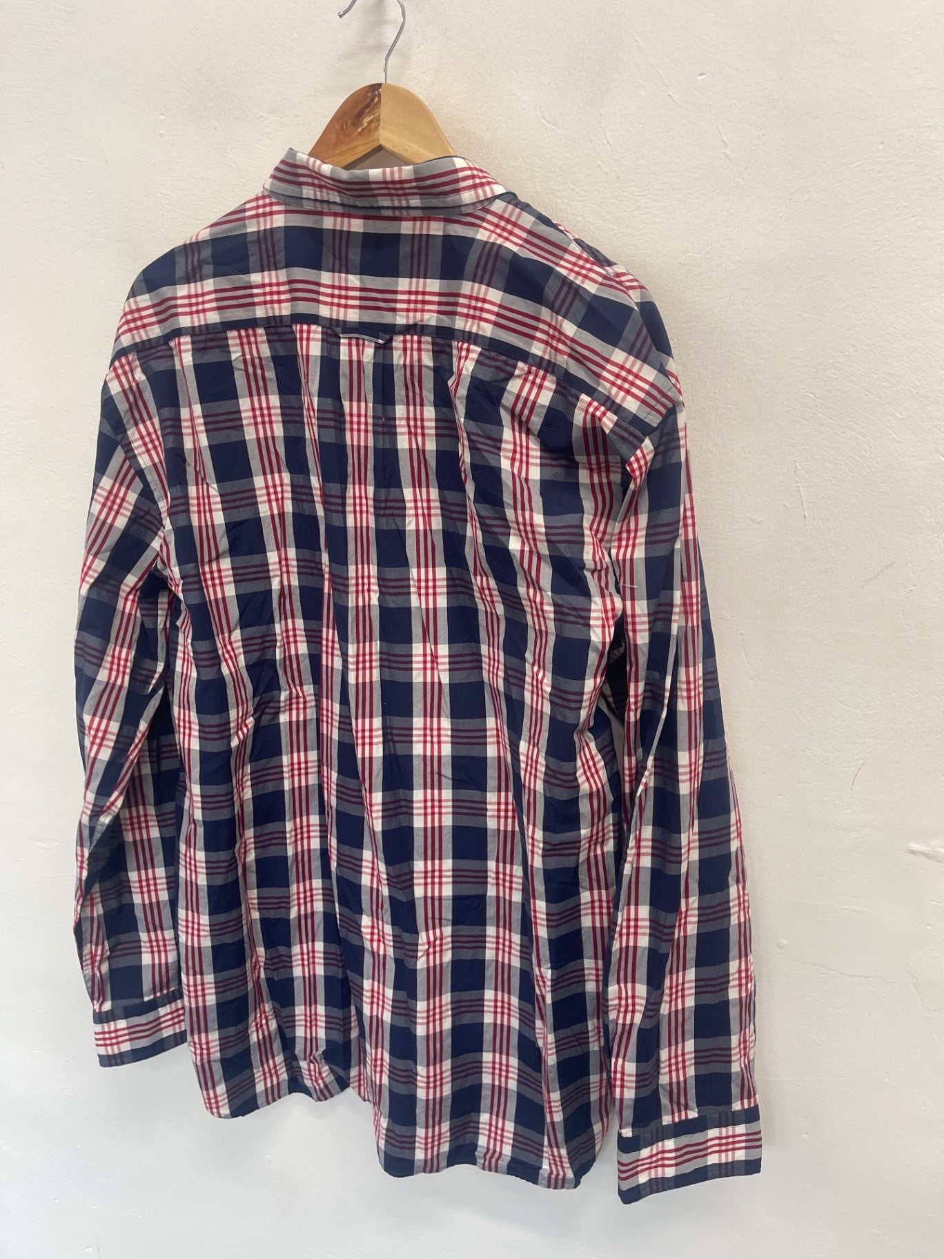 Fabulous GANT men’s portion poplin checked Shirt XL Red ES609