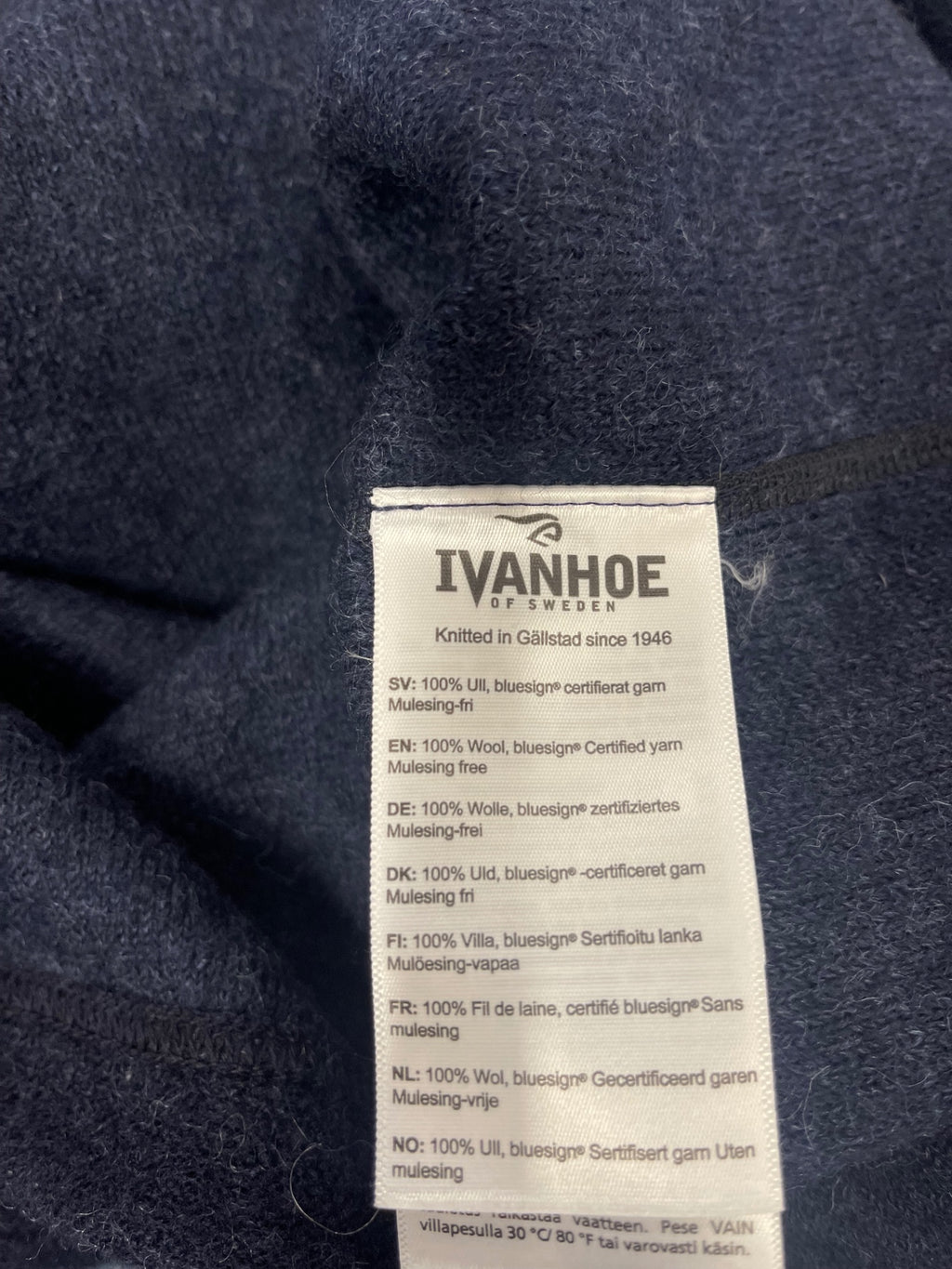 Fabulous Ivanhoe 1/4 zip knit jumper XXL Navy blue ES609