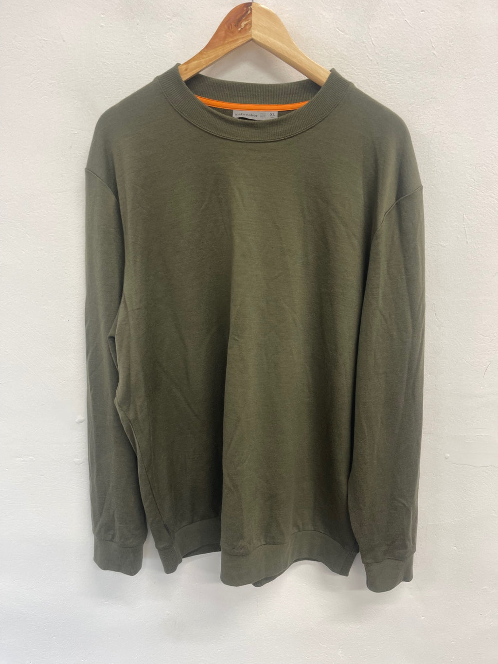 Fabulous icebreaker wool mid layer Sweater XL Olive Green ES609