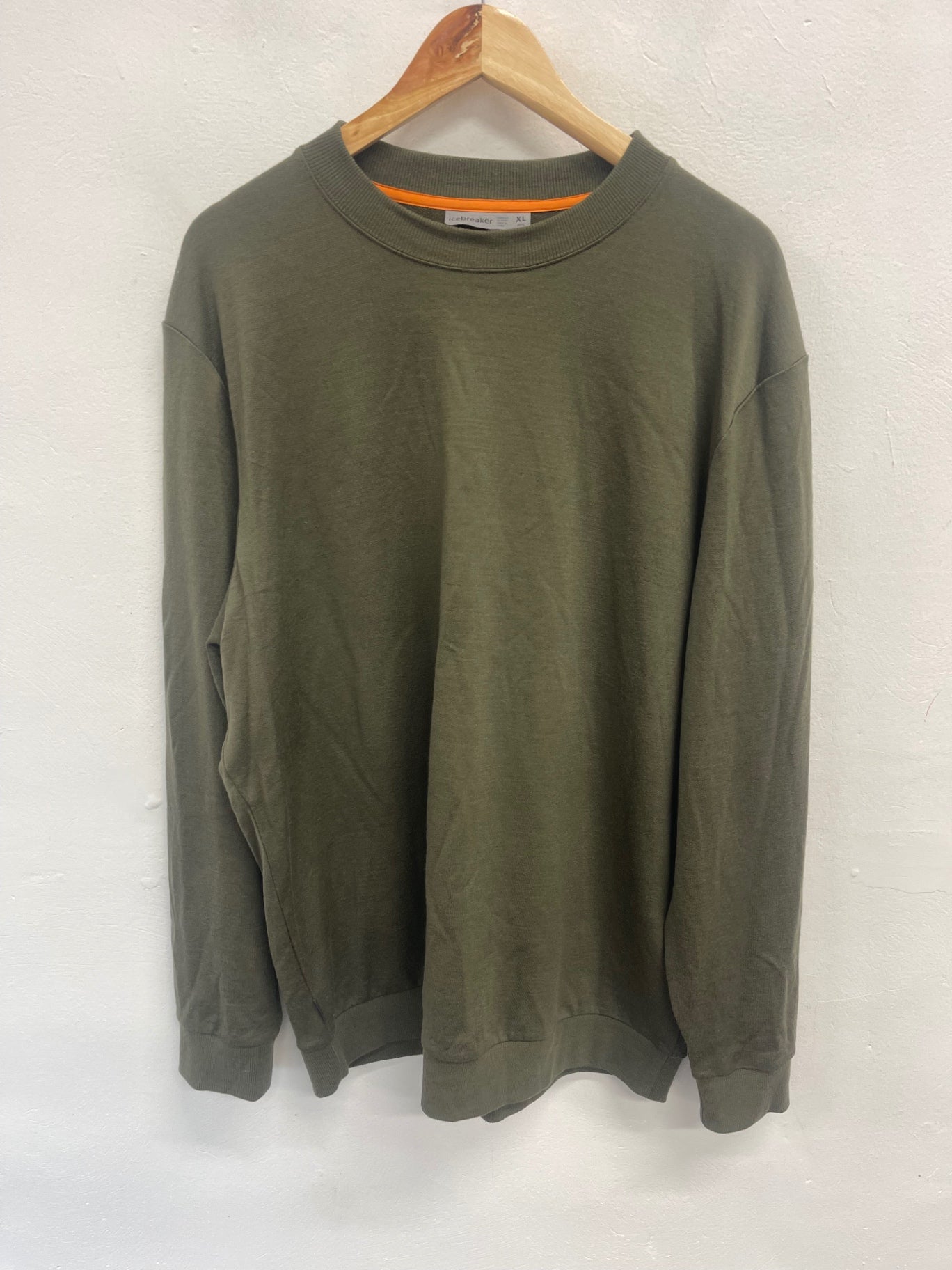 Fabulous icebreaker wool mid layer Sweater XL Olive Green ES609