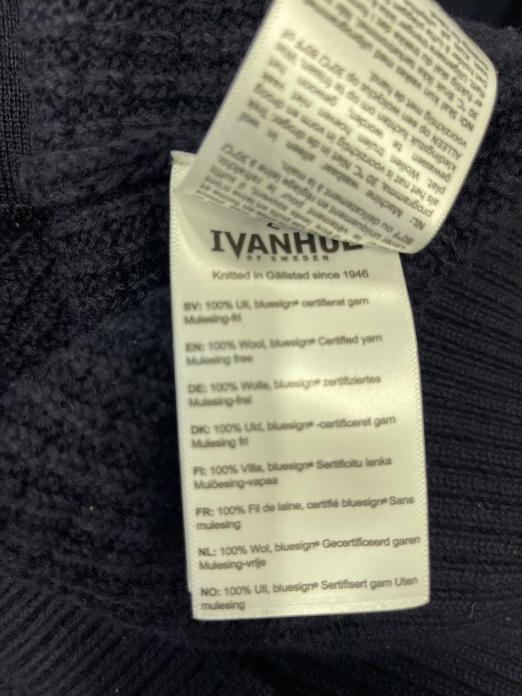 Fabulous Ivanhoe wool golf Cardigan XXL Navy Blue ES609