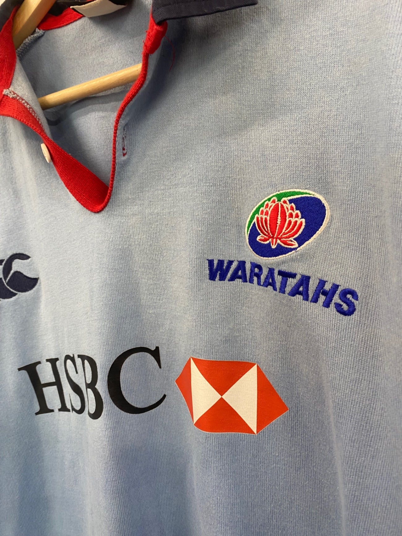 Fabulous Canterbury Waratahs rugby Shirt XL Light Blue vintage ES609