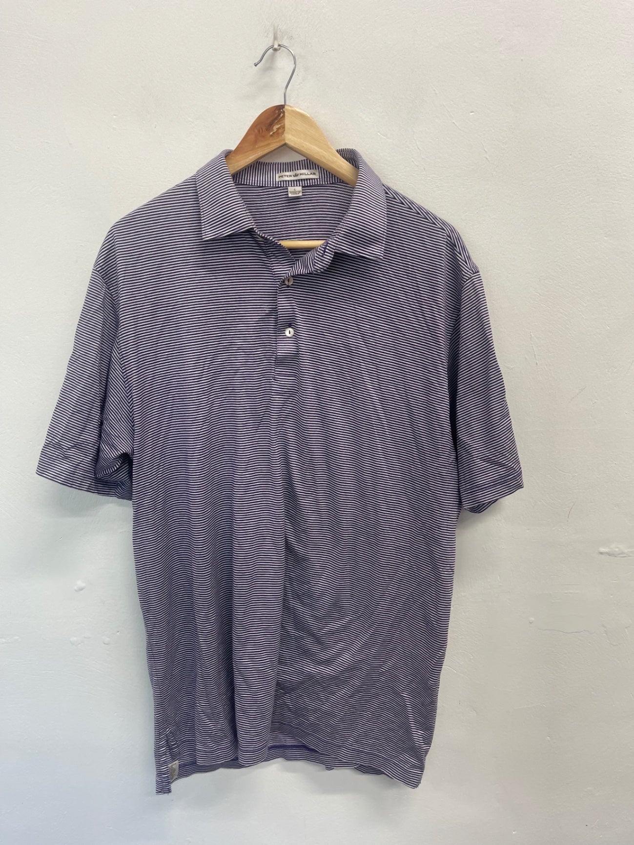 Fabulous Peter Millar Golf polo Shirt UkL Purple ES609